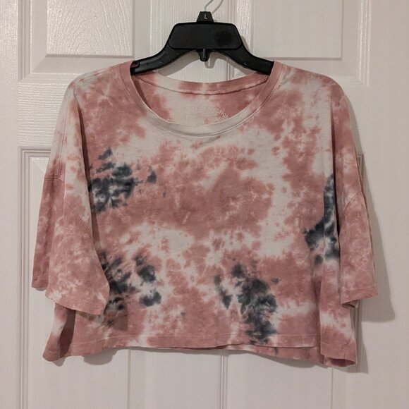 Aeropostale tie dyed cropped boyfriend tee size Medium - Picture 1 of 5
